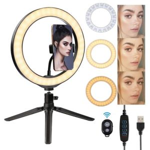 10inch  Desktop Phone Video Recording Ring Light with Stand