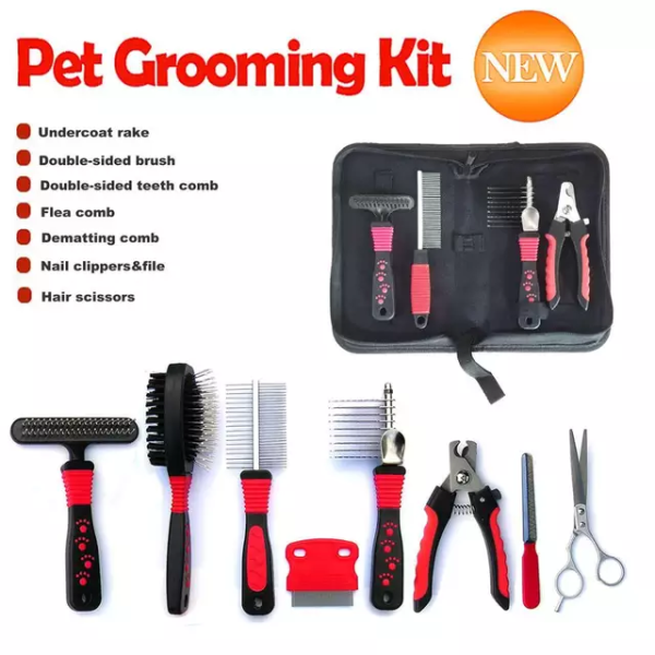 1612190238108 7 in 1 Complete Professional Dog Grooming Kit Combos