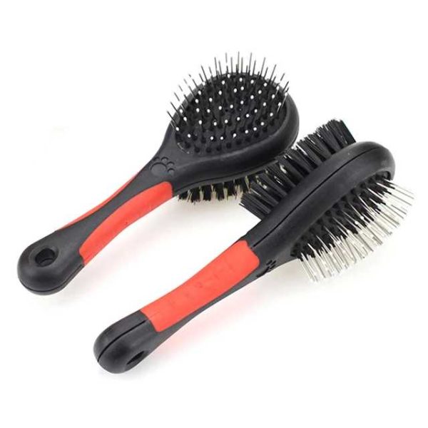 1612964339382 Professional Double Sided Pin & Bristle Brush for Dogs & Cats