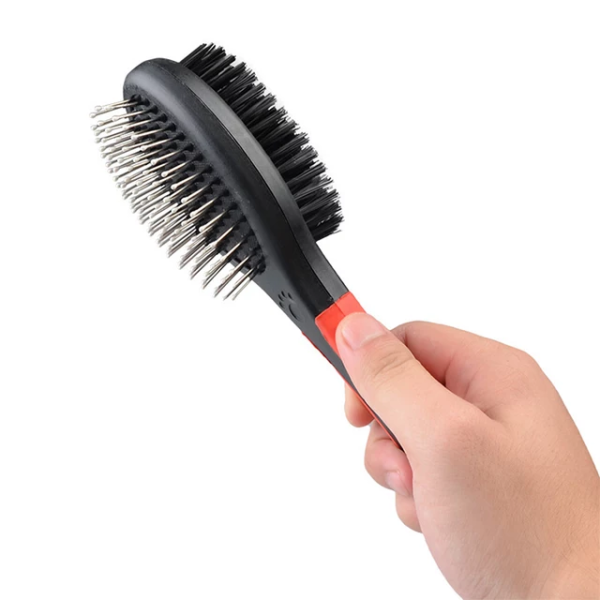 1612964342075 Professional Double Sided Pin & Bristle Brush for Dogs & Cats