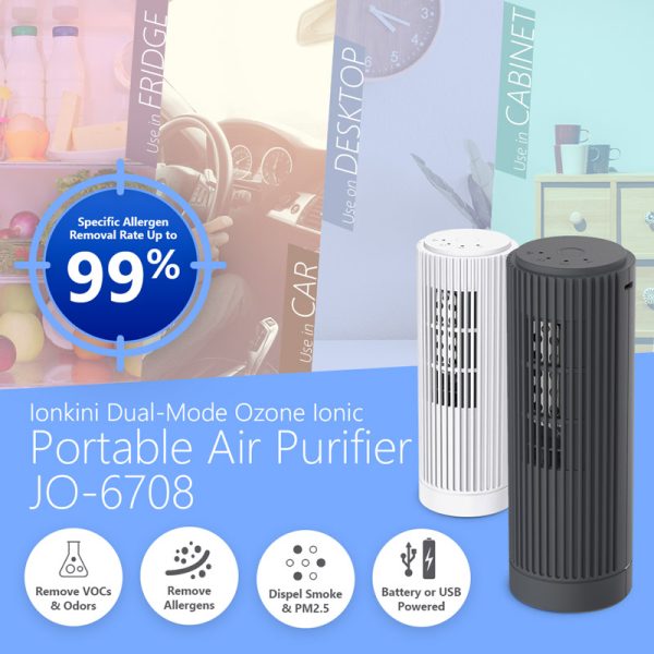 Multi-Functional Dual Mode Mini Ozone Ionic Portable Air Purifier