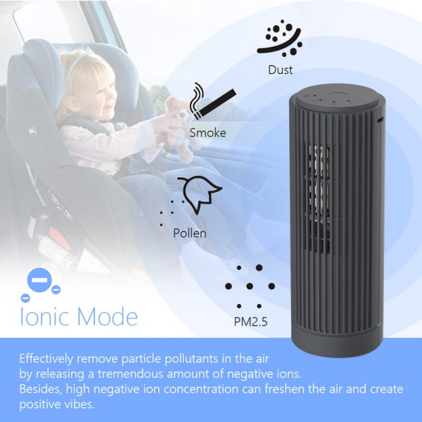 Multi-Functional Dual Mode Mini Ozone Ionic Portable Air Purifier