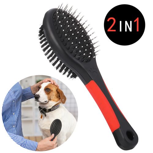 47779c11-570b-4782-b80b-59e35c5a88f7.675e292afa1985b25bbb74f9bacd2103 Professional Double Sided Pin & Bristle Brush for Dogs & Cats
