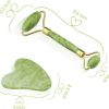 Anti Aging Jade Roller Massager and Gua Sha Set for Face, Eye, Neck