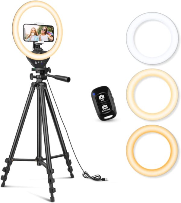 612OEjJOaNL._AC_SL1500_ 10'' Inch Ring Light with Tripod Stand