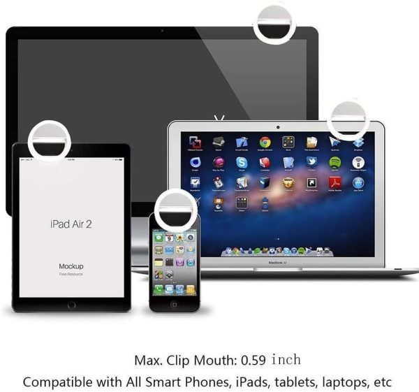 Clip-on Rechargeable & Portable Phone Selfie Ring Light