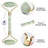 Anti Aging Jade Roller Massager and Gua Sha Set for Face, Eye, Neck