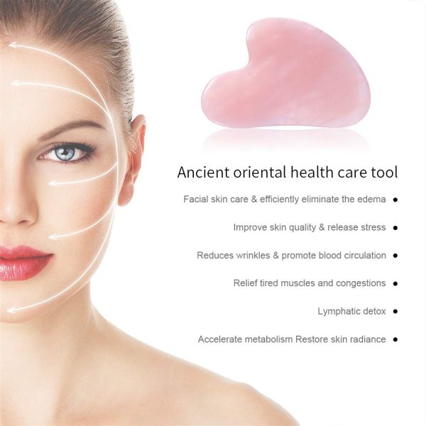 Anti Aging Jade Roller Massager and Gua Sha Set for Face, Eye, Neck