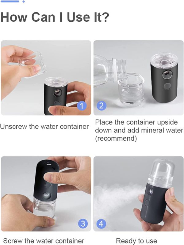 USB Rechargeable Portable Nano Humidifier Mini Facial Face Sprayer