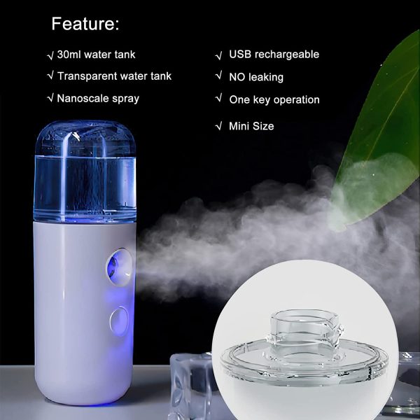 USB Rechargeable Portable Nano Humidifier Mini Facial Face Sprayer