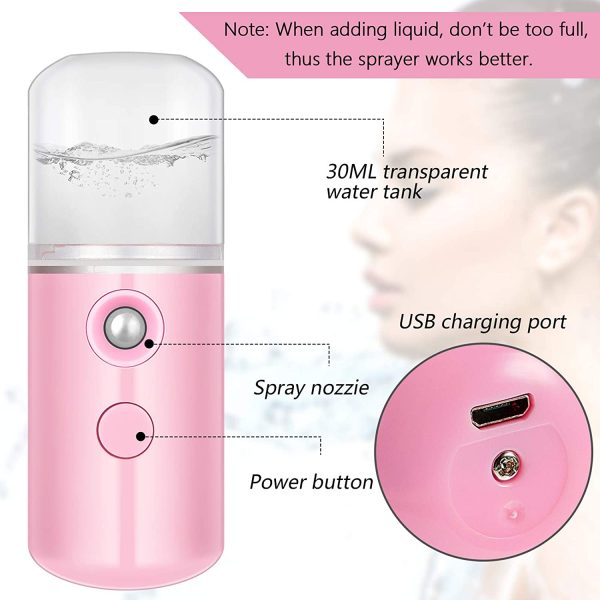 USB Rechargeable Portable Nano Humidifier Mini Facial Face Sprayer