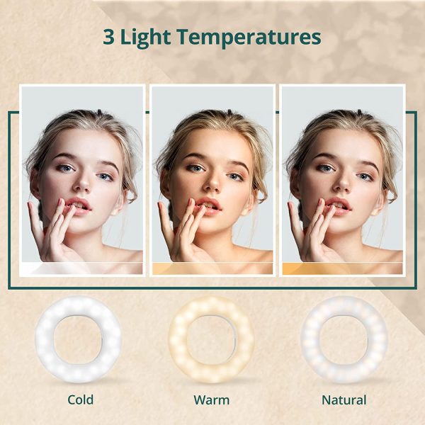 Clip-on Rechargeable & Portable Phone Selfie Ring Light