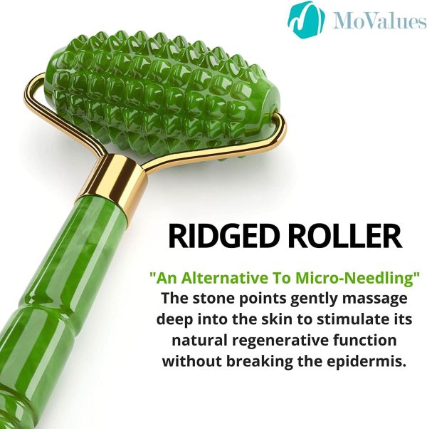 4-in-1 Jade Roller and Gua Sha Facial, Eye and Neck Massage Set