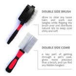 Picture2 Professional Double Sided Pin & Bristle Brush for Dogs & Cats