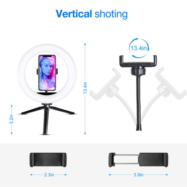 10inch  Desktop Phone Video Recording Ring Light with Stand