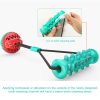 Pet Dog Chew and Tug Handle and Ball Chew Interactive Chew Toy