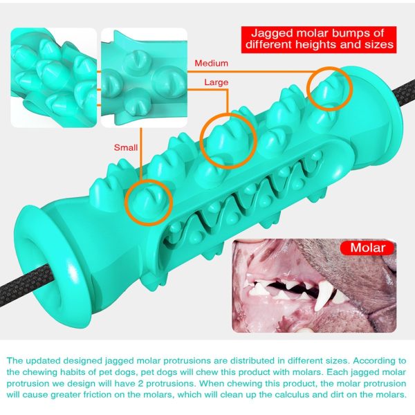 Pet Dog Chew and Tug Handle and Ball Chew Interactive Chew Toy