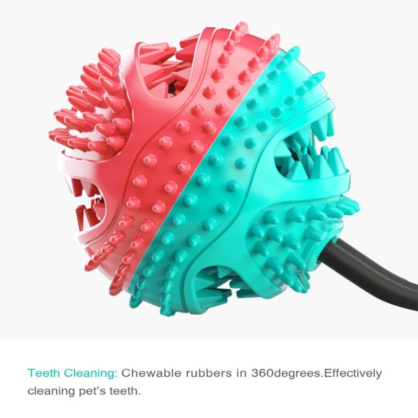 1629114453961 Multifunction Suction Cup Interactive Dog, Pet Chew Toy with Food Dispensing & Squeaky Toy Ball