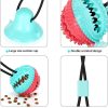 Multifunction Suction Cup Interactive Dog, Pet Chew Toy with Food Dispensing & Squeaky Toy Ball