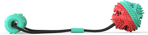 Pet Dog Chew and Tug Handle and Ball Chew Interactive Chew Toy