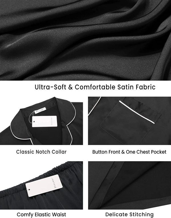 71+2iZViv9L._AC_UL1500_ 2 Piece Shorts Satin Silky Women's Pajama Set & Lounge Wear