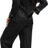 2 Piece Women's Satin Pajama Pants Sleep Wear Set