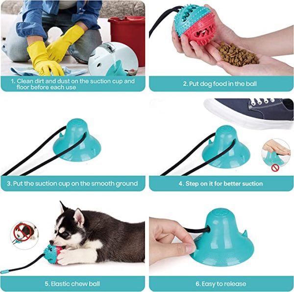 81-R6jIq6YL._AC_SX679_ Multifunction Suction Cup Interactive Dog, Pet Chew Toy with Food Dispensing & Squeaky Toy Ball