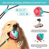 Multifunction Suction Cup Interactive Dog, Pet Chew Toy with Food Dispensing & Squeaky Toy Ball