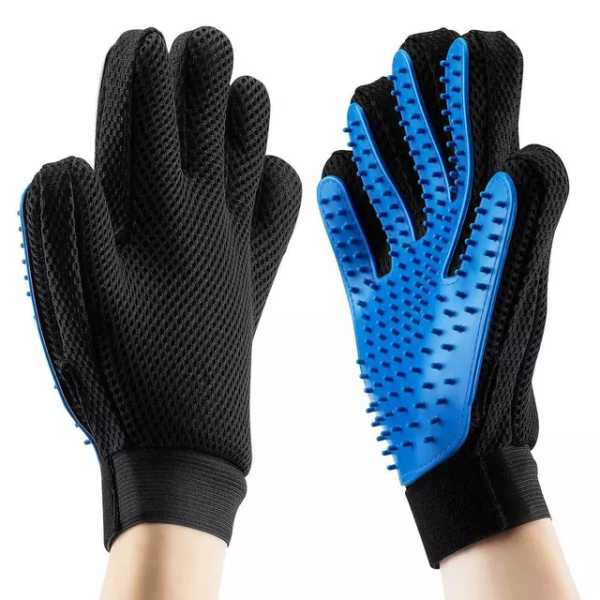1607340876730 Pet Grooming, Gentle Shedding & Bathing Brushing Gloves and Mittens for Efficient Pets Hair Removal for Long and Short Hair Dogs & Cats & Horses