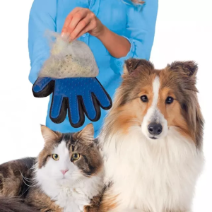 Pet Grooming, Gentle Shedding & Bathing Brushing Gloves and Mittens for Efficient Pets Hair Removal for Long and Short Hair Dogs & Cats & Horses