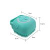 Grooming Pet Soft Silicon Bath And Massage Brush with Shampoo Dispenser for Dogs and Cats