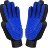 Pet Grooming, Gentle Shedding & Bathing Brushing Gloves and Mittens for Efficient Pets Hair Removal for Long and Short Hair Dogs & Cats & Horses