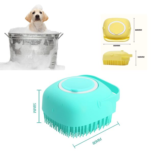 61uIxlnn8XS._SL1500_ (1) Grooming Pet Soft Silicon Bath And Massage Brush with Shampoo Dispenser for Dogs and Cats
