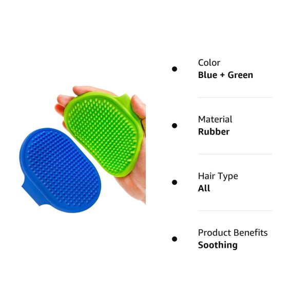 Professional Pet Grooming - Dog and Cat Shampoo Shower & Bath Scrubbing Brush for Long & Short Hair Cats and Dogs