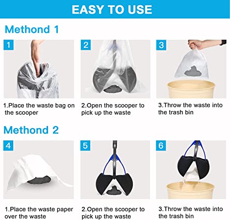 711S6TIxAPL._AC_SY450_ Long Handle Dog Folding Poop Scooper for Large & Small Dogs Poop Pick Up Tool