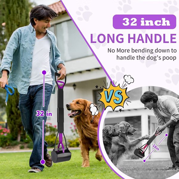 71AF+AAi98L._AC_SL1500_ Long Handle Dog Folding Poop Scooper for Large & Small Dogs Poop Pick Up Tool