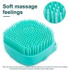 Grooming Pet Soft Silicon Bath And Massage Brush with Shampoo Dispenser for Dogs and Cats