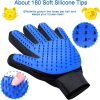 Pet Grooming, Gentle Shedding & Bathing Brushing Gloves and Mittens for Efficient Pets Hair Removal for Long and Short Hair Dogs & Cats & Horses