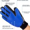 Pet Grooming, Gentle Shedding & Bathing Brushing Gloves and Mittens for Efficient Pets Hair Removal for Long and Short Hair Dogs & Cats & Horses