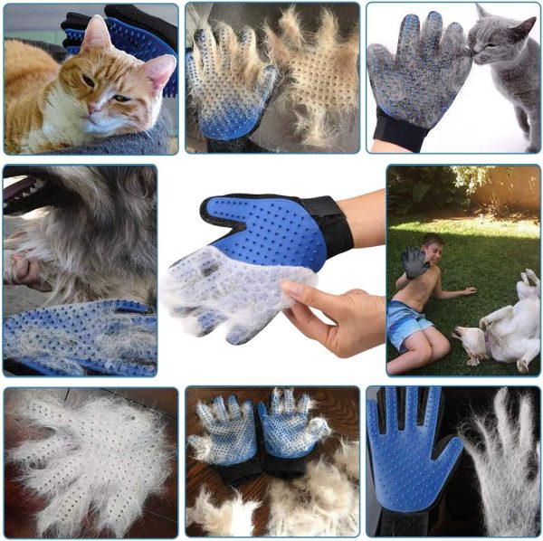 71hn7+gx74L._AC_SL1100_ Pet Grooming, Gentle Shedding & Bathing Brushing Gloves and Mittens for Efficient Pets Hair Removal for Long and Short Hair Dogs & Cats & Horses