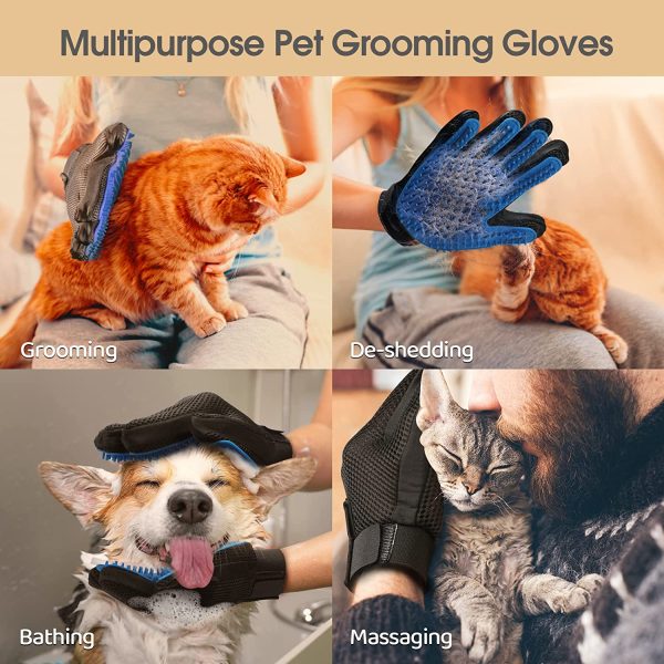 81sw9yoYFTL._AC_SL1500_ Pet Grooming, Gentle Shedding & Bathing Brushing Gloves and Mittens for Efficient Pets Hair Removal for Long and Short Hair Dogs & Cats & Horses