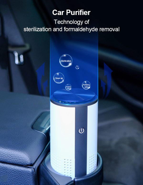 WT-U12 DC 5V Portable Home/ Office/ Mini Car Negative Ion Air Purifier with Effective Air HEPA Filter for Bacteria/Dust/Pollen/Smoke