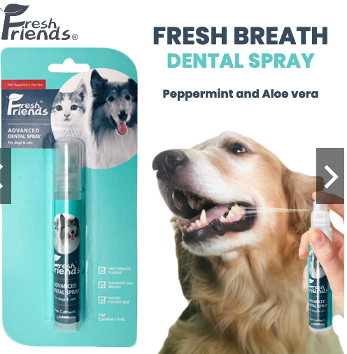 Screenshot 2023-01-04 222223 Pet (Dog and Cat) Fresh Friends Oral Dental Spray for Bad Breath, Plaque & Tartar Build-Up & Teeth Cleaning.