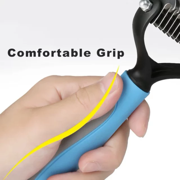 Double Sided Shedding and Dematting Undercoat Rake