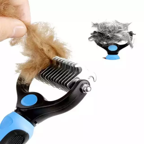 Double Sided Shedding and Dematting Undercoat Rake