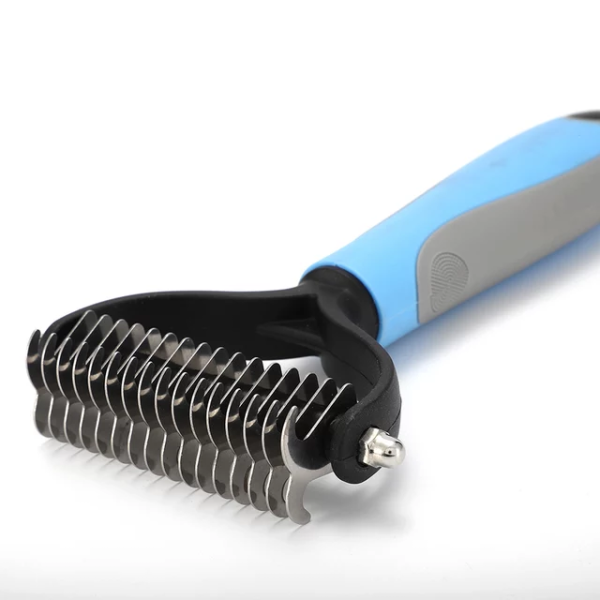 Double Sided Shedding and Dematting Undercoat Rake