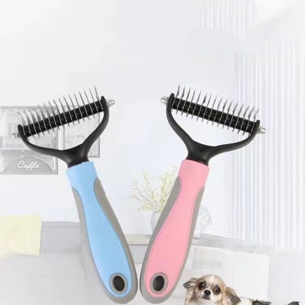 Double Sided Shedding and Dematting Undercoat Rake