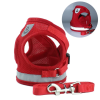Small Pet Harness and Leash Set for Walking Cat and Dog with Soft Mesh, Adjustable  Vest Harness with Reflective Strap