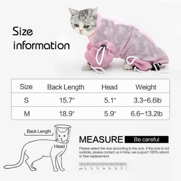 1626179607803 Adjustable, Anti Scratch & Bite Restraint Polyester Mesh Cat or Dog Grooming Bag