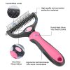Double Sided Shedding and Dematting Undercoat Rake